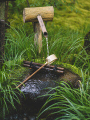Water fountain in Moss Garden Kyoto