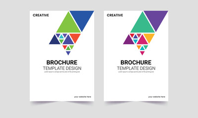 colorful geometric abstract brochure cover, Brochure, Annual Report, Magazine, Poster, Portfolio, Flyer, Brochure cover, A4