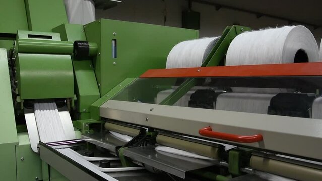 Yarn and Fabric Textile Factory. Manufacture Industrial Textile. Textile Machine Yarn Factory. Business Concept