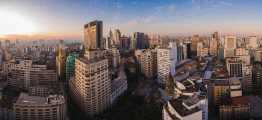 Skyline of Sao Paulo City Center Buildings