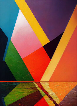 Abstract oil painting
