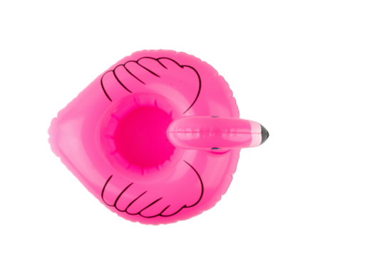 Flamingo icon. Pink pool inflatable flamingo for summer beach isolated on white background. Trendy summer concept.