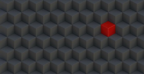 Scifi Wallpaper grey cubes with one red