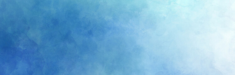 Pastel light purple blue watercolor texture painted background, gradient cloudy blue sky illustration, soft blue color background or banner design of clouds or storm, mist or fog