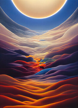 Abstract oil painting