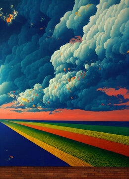 Abstract oil painting