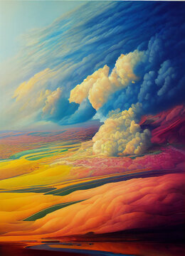 Abstract oil painting