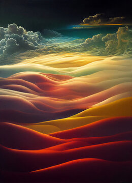 Abstract oil painting