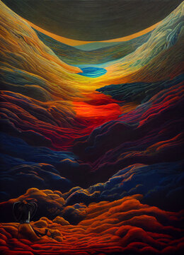 Abstract oil painting
