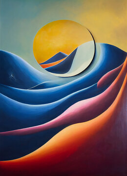 Abstract oil painting