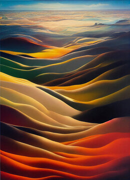 Abstract oil painting
