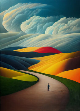 Abstract oil painting