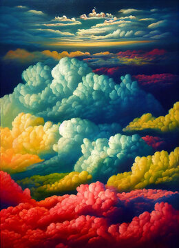 Abstract oil painting