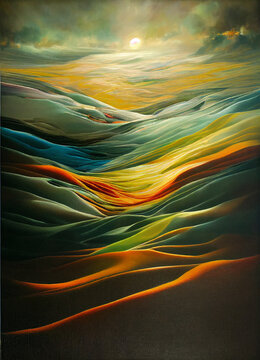 Abstract oil painting