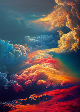 Abstract oil painting