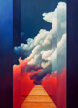 Abstract oil painting