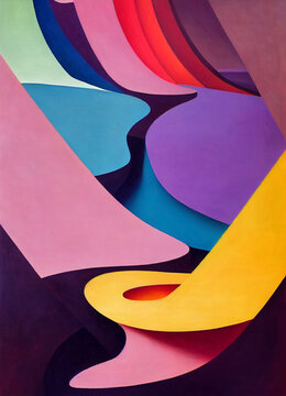 Abstract oil painting