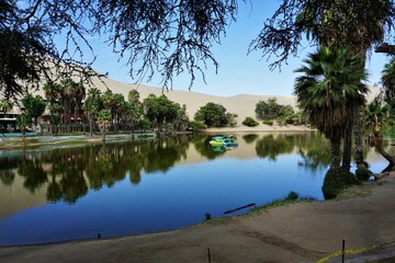 Oaza na wydmie, Huacachina, Peru 