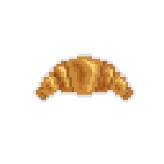 Croissant concept bread pixelart icon illustration food