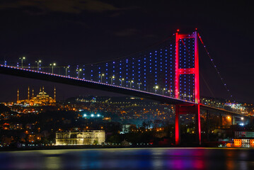 Fototapeta na wymiar Bosporus Bridge Istanbul