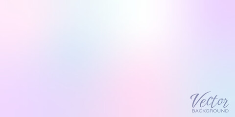 Blurred holographic background. Web banner template in soft pastel colors. Editable vector illustration EPS 10.