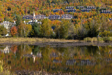 Spectacular autumn in Mont Tremblant, Quebec, Canada