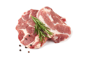 Meat on white background