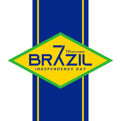 Brazil independence day label design