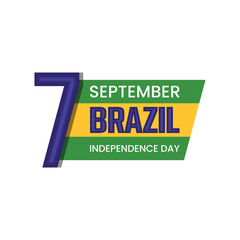 7th September Brazil independence day logo design 