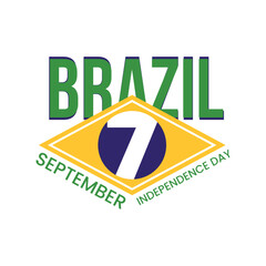 Brazil independence day isolated design