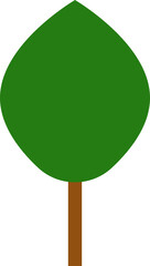 Collection of trees illustrations. Green tree nature healthy illustration . Set of different green trees simple and minimalist vector illustration 