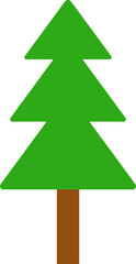 Fototapeta premium Collection of trees illustrations. Green tree nature healthy illustration . Set of different green trees simple and minimalist vector illustration 