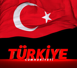 Turkish Flag, Turkey Background Design