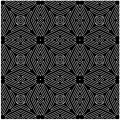 Obraz premium monochrome seamless pattern,black and white color.Repeating geometric tiles from stripe elements. black ornament. Repeating geometric tiles from striped elements.