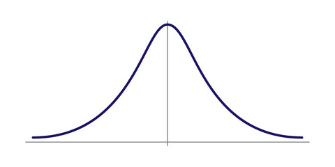 Normal Gauss distribution. Standard normal distribution. Gaussian bell graph curve. Vector illustration - 535915089