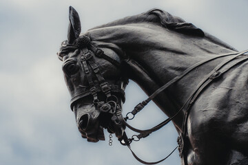 portrait of a horse statue