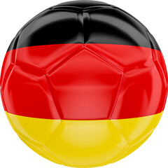 Ball Football Germany in 3d render realistic