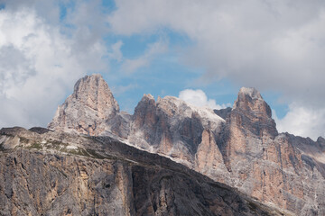 Amazing panoramic view of the Dolomites at Cinque Torri 5 Italy