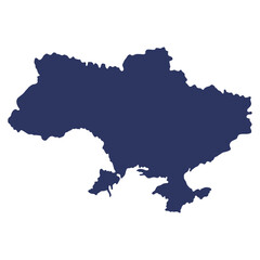 Obraz premium ukraine map silhouette