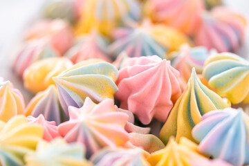 Unicorn meringue cookies