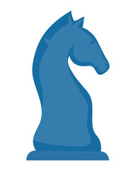blue chess horse