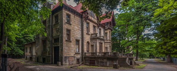Fototapeta premium Old historic property of an American family of filmmakers in Poland