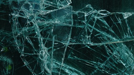 cracks and fissures in the glass