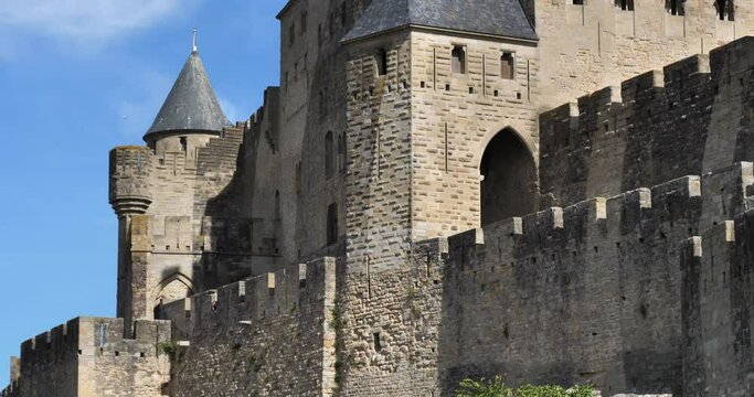 Carcassonne, the biggest castle fortress in europe, Aude department, France