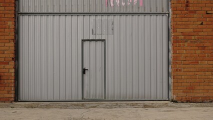 industrial metal door for warehouse access