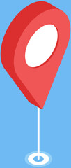 GPS navigation. Geolocation on phone using for route and pointers. Map world vector isometric. Navigation phone icon. Mobile app interface, geolocation positioning red sign on stand, direction pointer