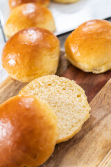 Baking brioche buns