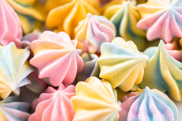 Unicorn meringue cookies