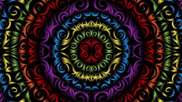 Beautiful colour gradient art pattern of indonesian traditional batik dayak ornament for commercial  ads