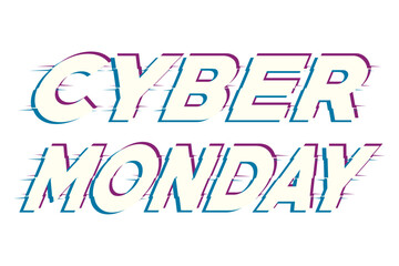 cyber monday lettering card
